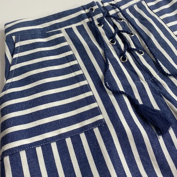 TAKARA SHORTS HIGH-WAISTED STRIPE NWT MEDIUM - Picture 5 of 11